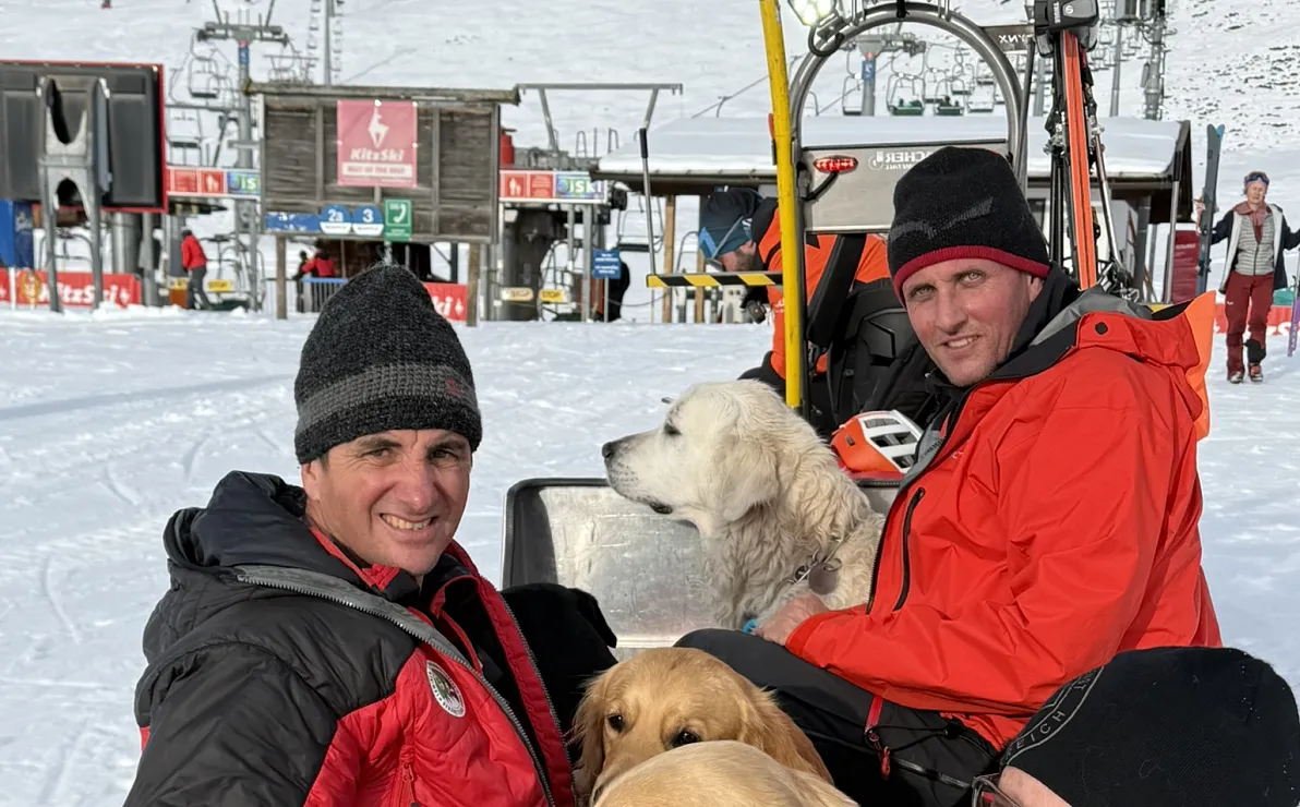 Bergrettungsübung mit Hundestaffel am Kitzbüheler Horn.