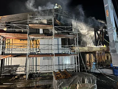 Brand Rohbau Oberndorf_FF St. Johann