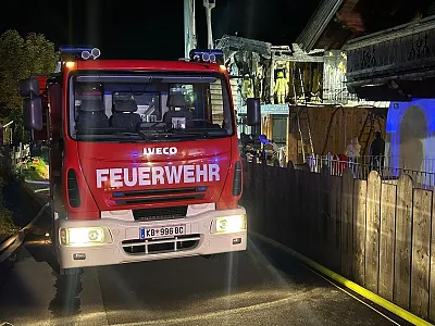 Brand Rohbau Oberndorf_FF St. Johann