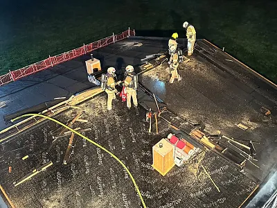 Brand Rohbau Oberndorf_FF St. Johann
