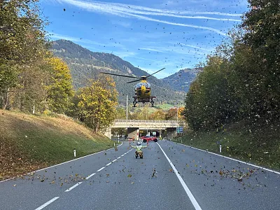 Unfall Brixentalbundesstraße_ FF Kitzbühel