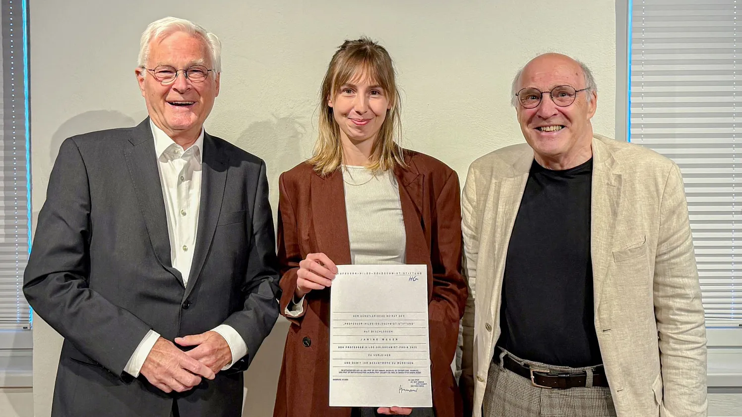 Goldschmidt-Preis Gert Ammann Preistraegerin Janine Weger Guenther Dankl