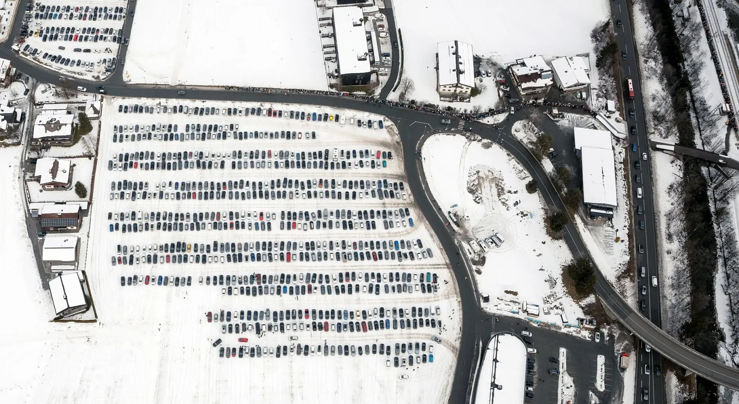 Luftaufnahme Parkplatz Oberndorf