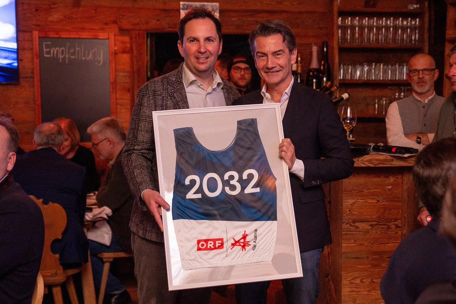 ÖSV-Generalsekretär Christian Scherer (l.) und ORF-Generaldirektor Roland Weißmann