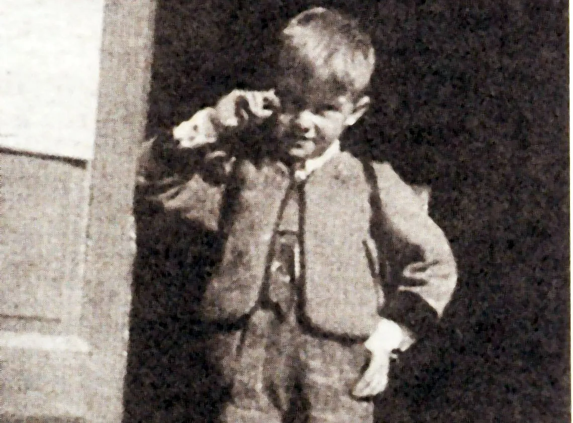Winfried Hofinger am ersten Schultag