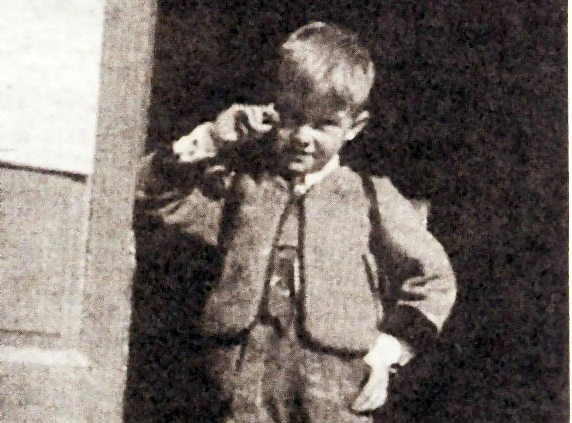 Winfried Hofinger am ersten Schultag