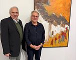 Galerist Peter Ainberger und Künstler Hans  Seifert