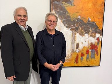 Galerist Peter Ainberger und Künstler Hans  Seifert