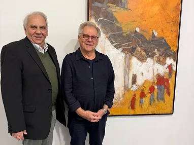 Galerist Peter Ainberger und Künstler Hans  Seifert