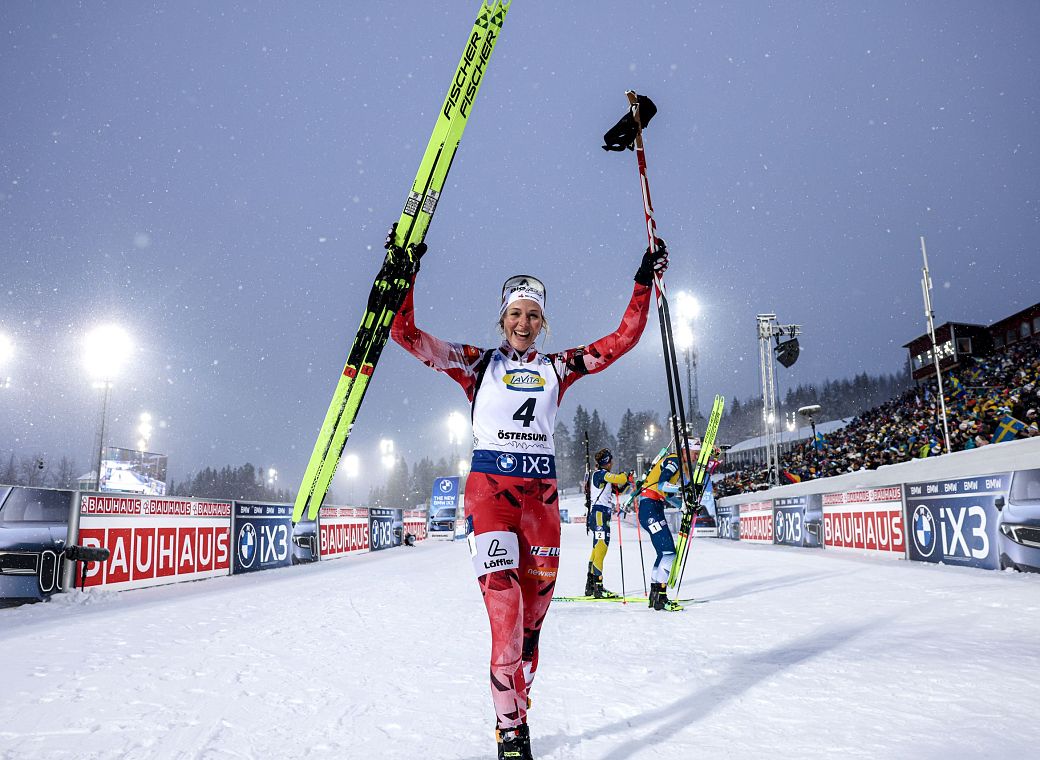 Hauser lieferte ein perfektes Rennen_20 Treffer_zweitschnellste Laufzeit. Foto Nordic Focus