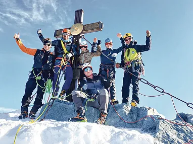 Im Team auf dem Gipfel de Großglockner