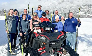 Loipe vor der Schule MS  St. Johann