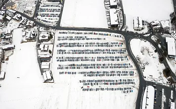 Luftaufnahme Parkplatz Oberndorf