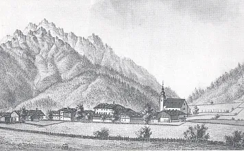 Scan Waidring Strichzeichnung