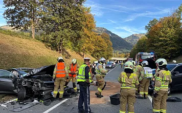 Unfall Brixentalbundesstraße_ FF Kitzbühel