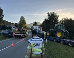 Verkehrsunfall Gundhabing Traktor Feuerwehr Kitzbühel