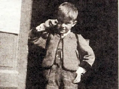 Winfried Hofinger am ersten Schultag