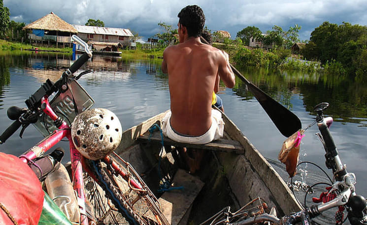 Diashow-Fahrrad-Abenteuer-Amazonien